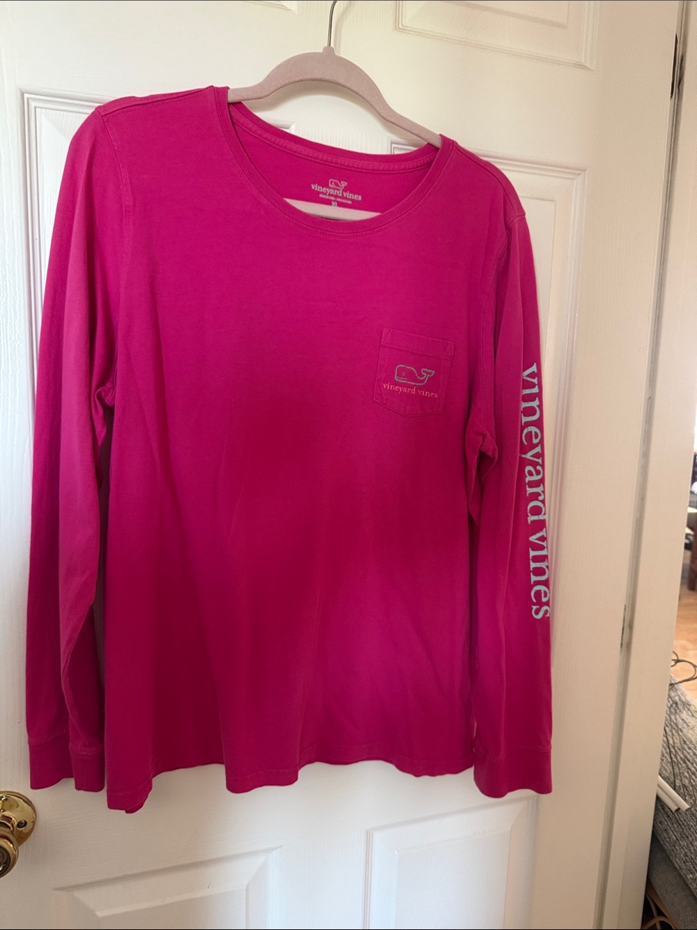 Vineyard Vines Long Sleeve Pocket Tee - Fuchsia